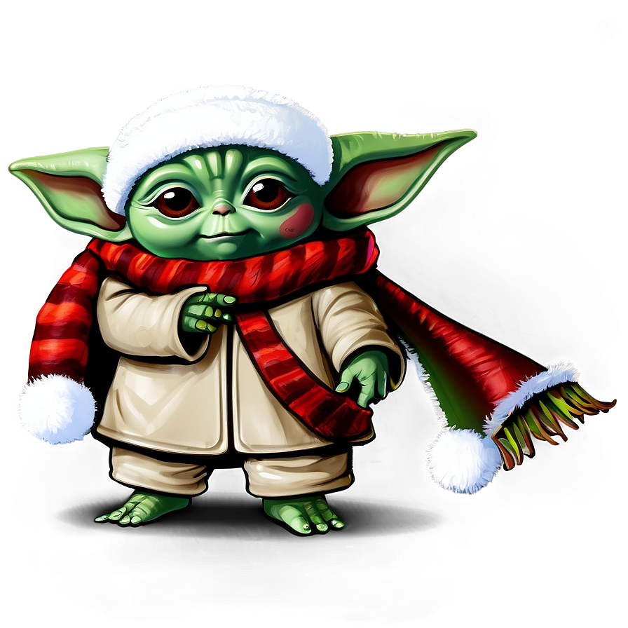 Baby Yoda Christmas Theme Cartoon Png 79 PNG Image