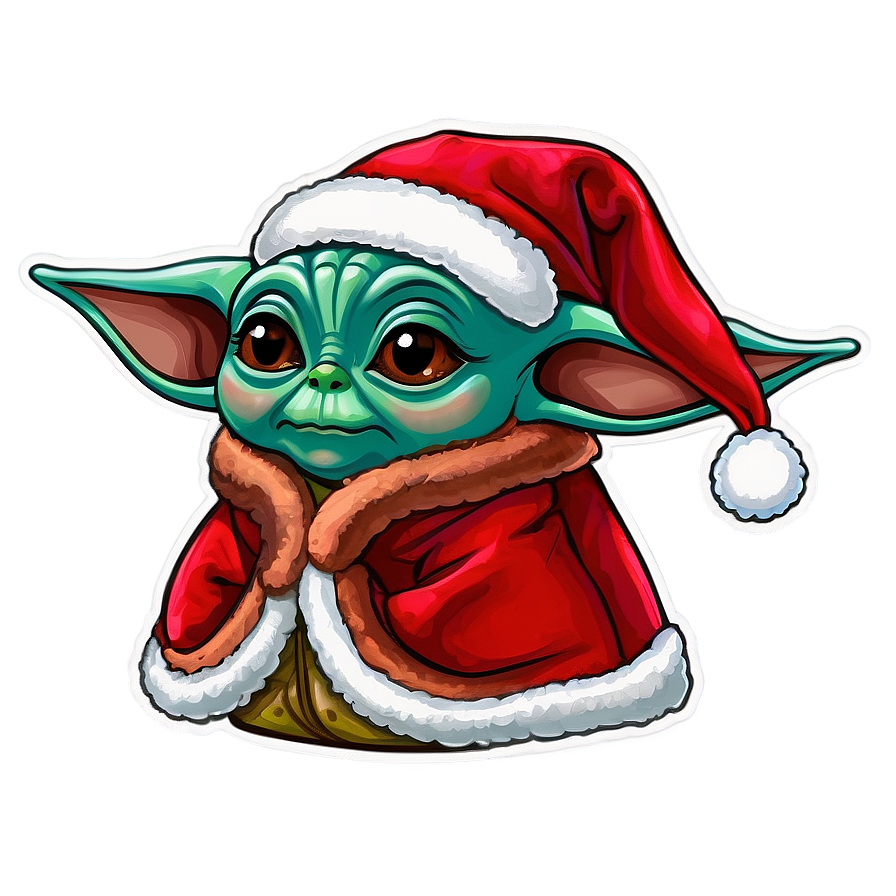 Baby Yoda Christmas Theme Png 48 PNG Image