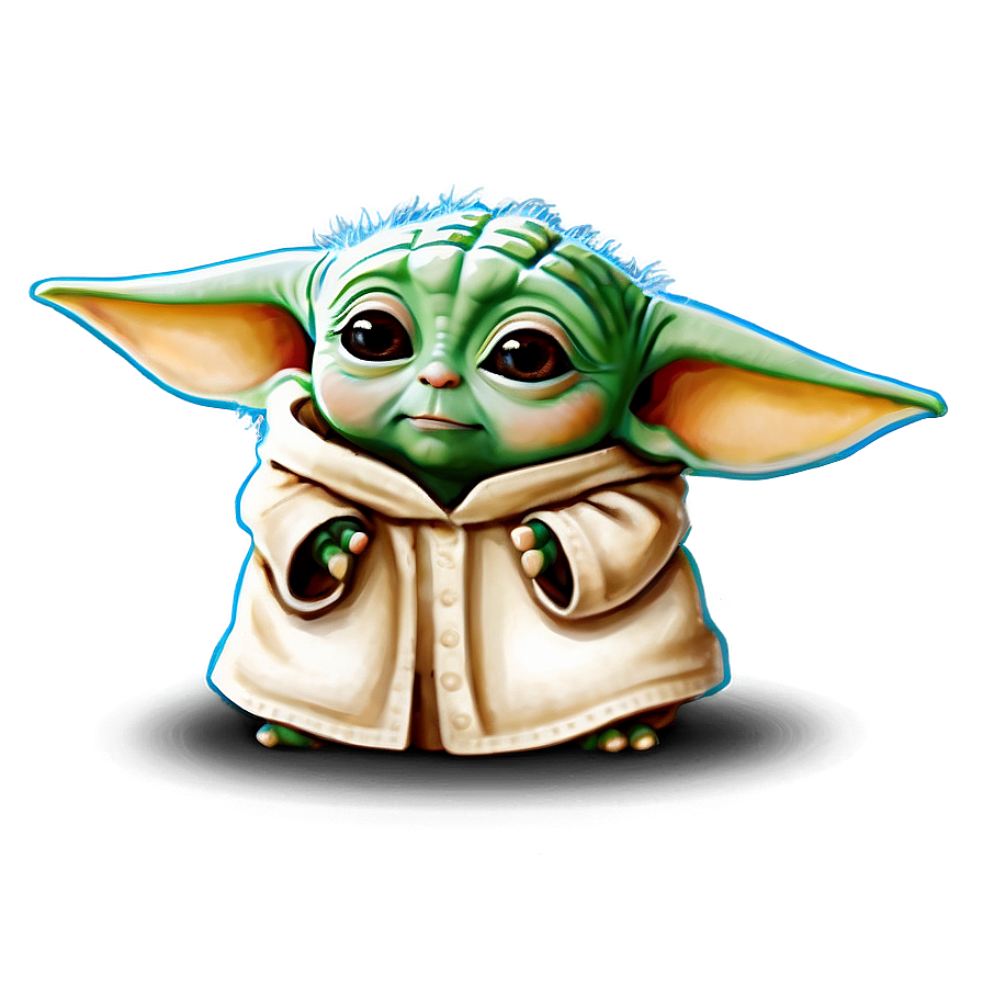 Baby Yoda Cute Png Unx PNG Image