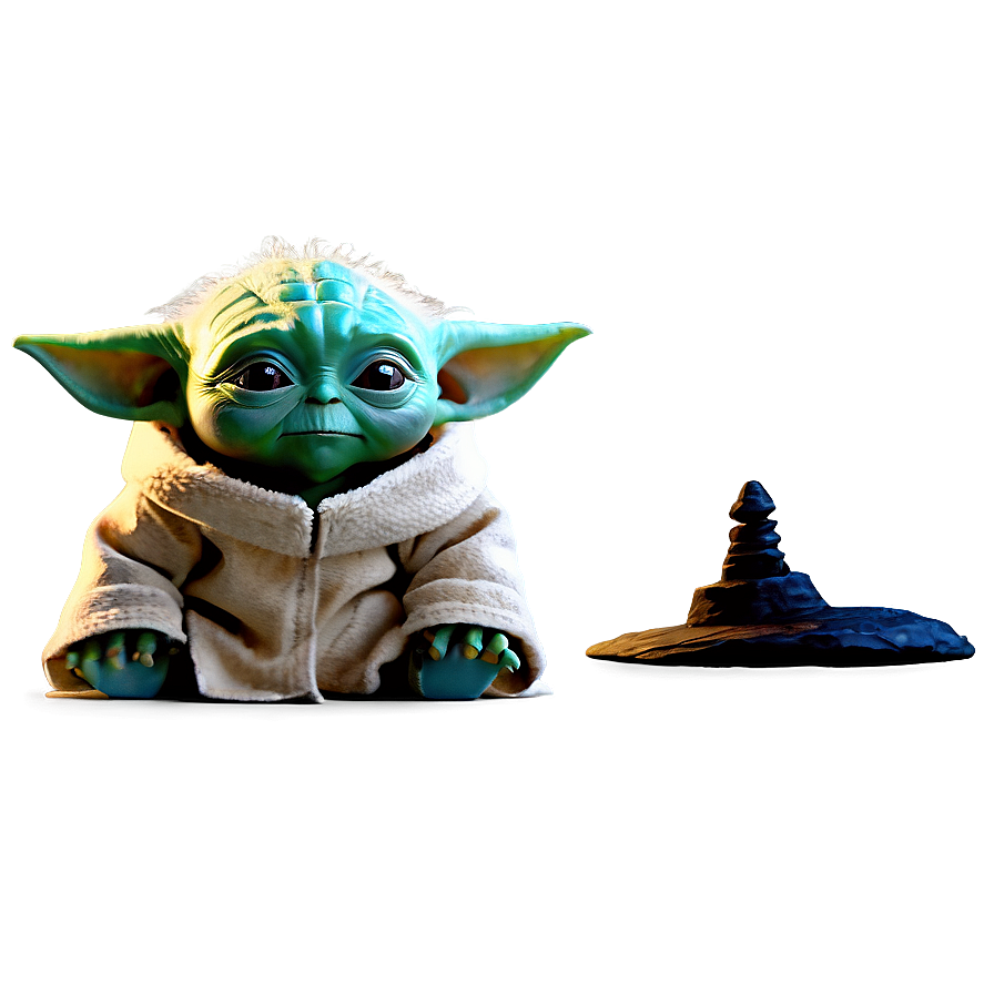 Baby Yoda Eyes Closed Png Tgh PNG Image