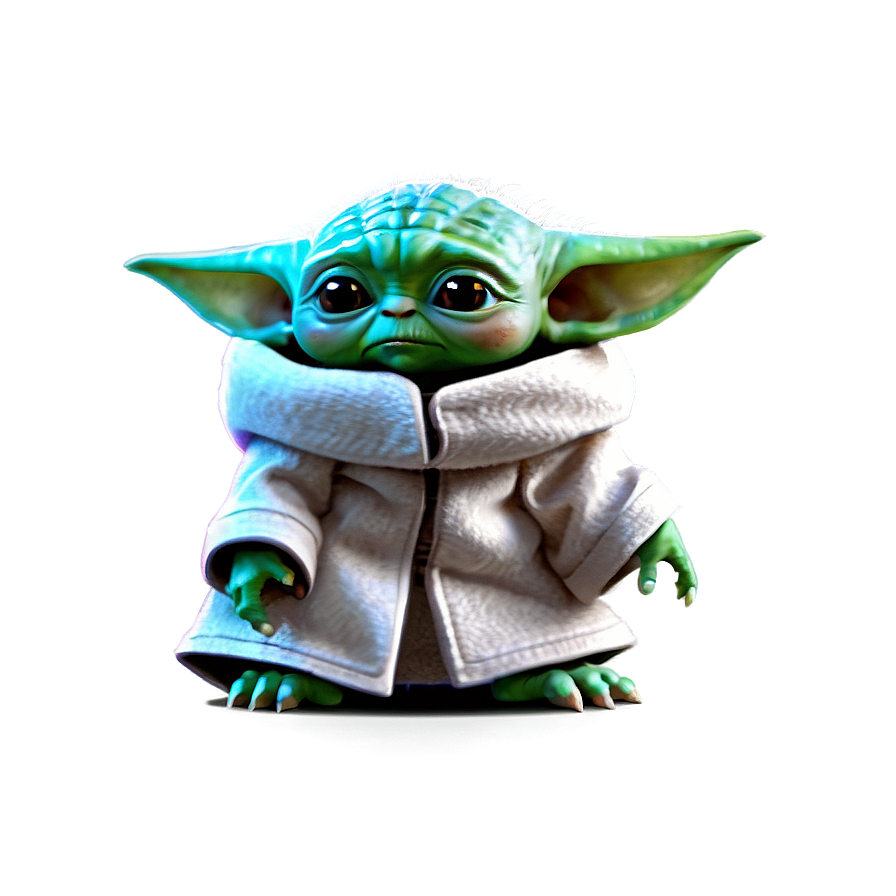 Baby Yoda Force Using Cartoon Png 06252024 PNG Image