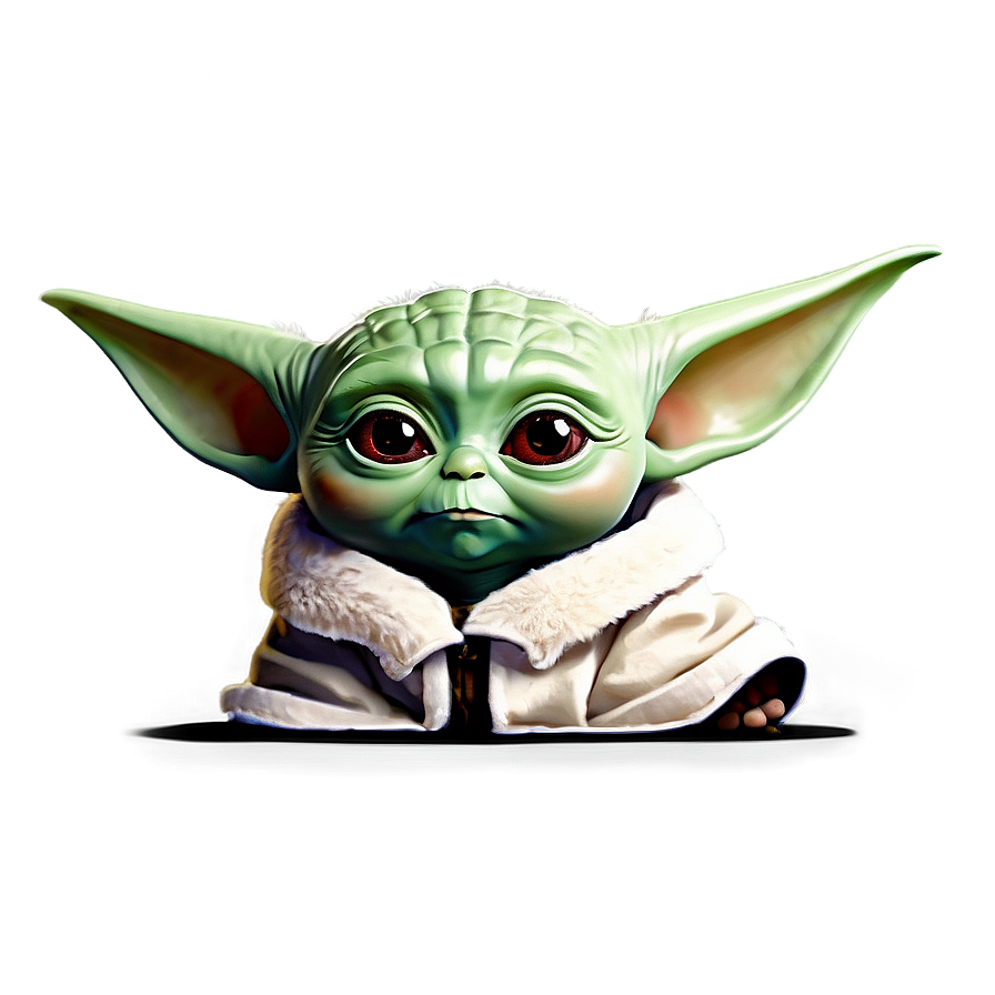 Baby Yoda Head Cartoon Png Sky PNG Image