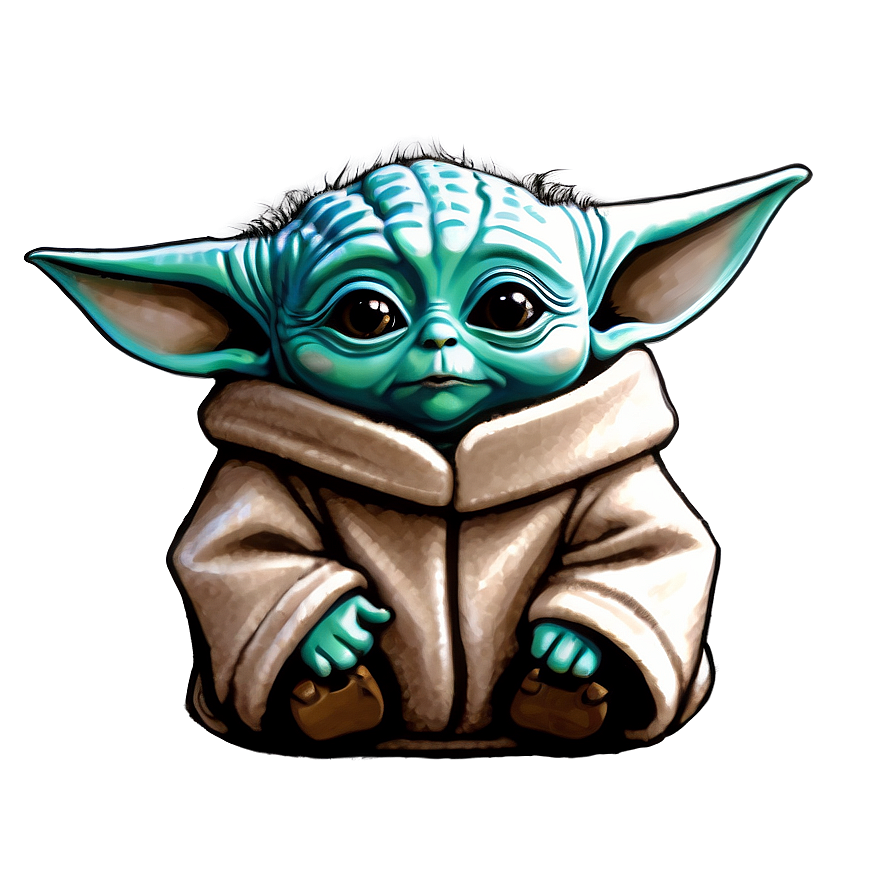 Baby Yoda Looking Up Png Nuu98 PNG Image