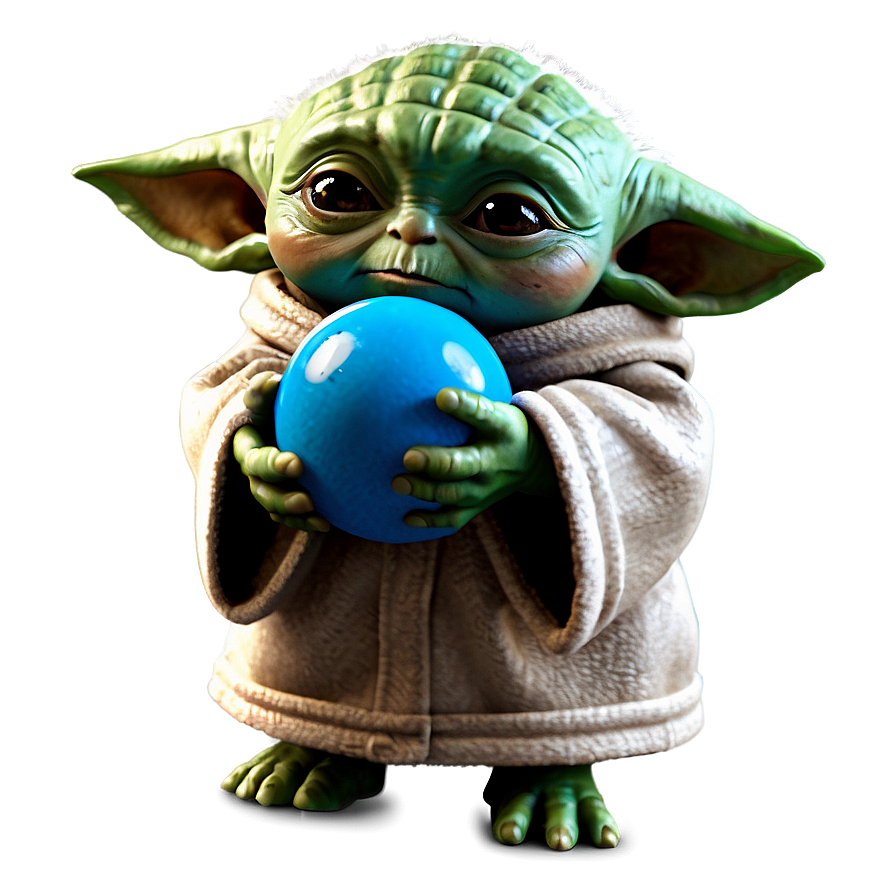 Baby Yoda With Ball Png 05062024 PNG Image