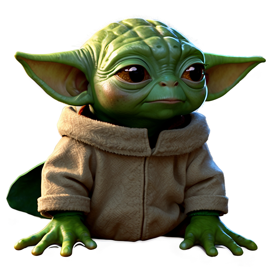 Baby Yoda With Frog Cartoon Png 06252024 PNG Image