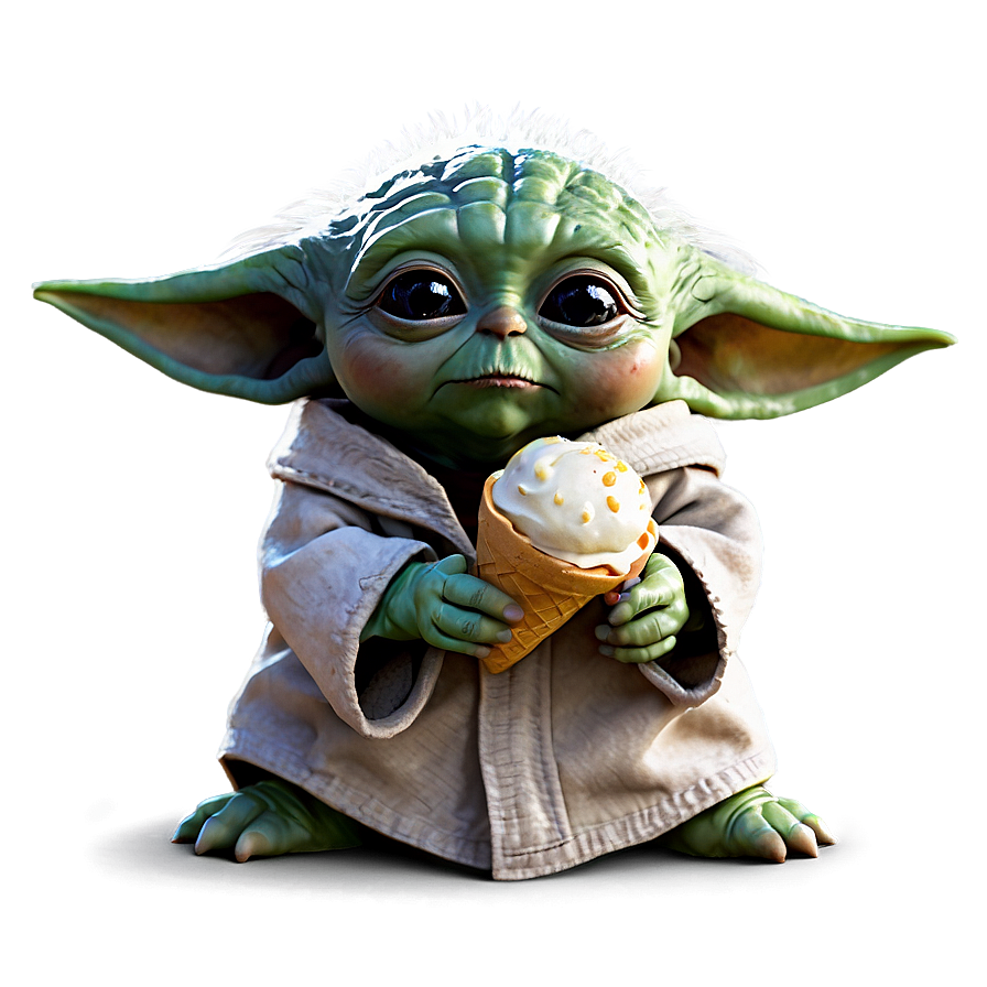 Baby Yoda With Ice Cream Png 05062024 PNG Image