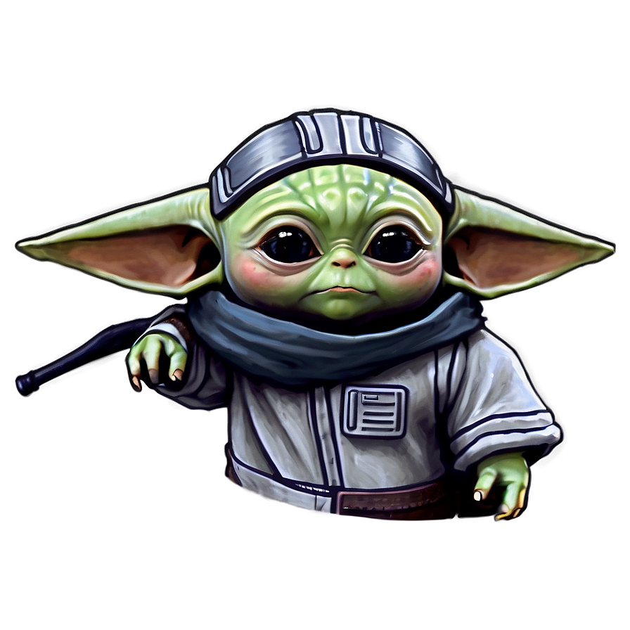 Baby Yoda With Mandalorian Helmet Png 05062024 PNG Image