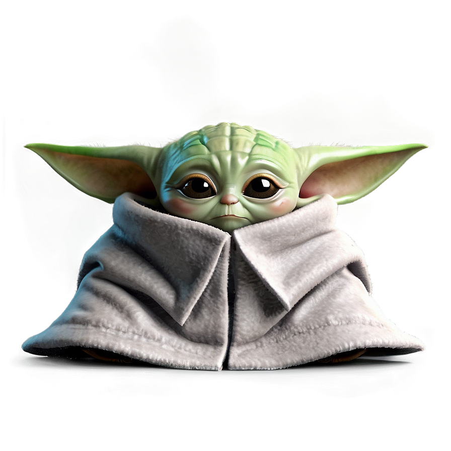 Baby Yoda With Mandalorian Helmet Png Hop PNG Image