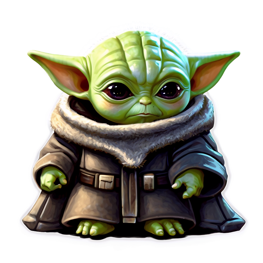 Baby Yoda With Mandalorian Sigil Png 84 PNG Image