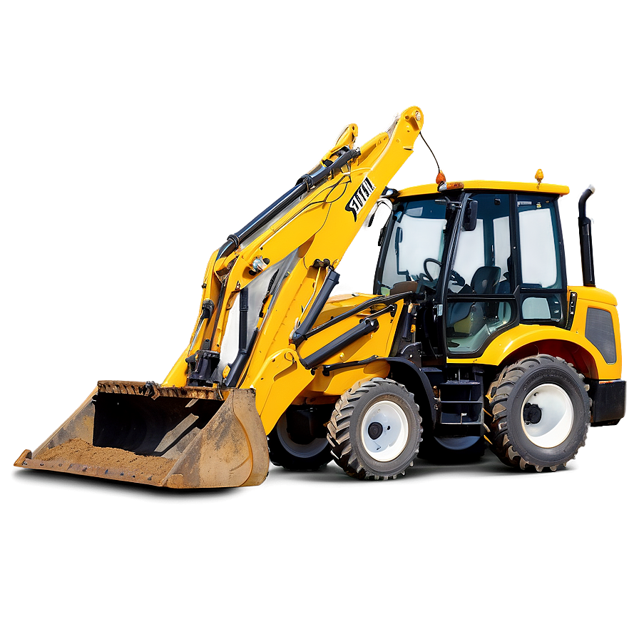 Backhoe Loader Rear View Png Wvr36 PNG Image