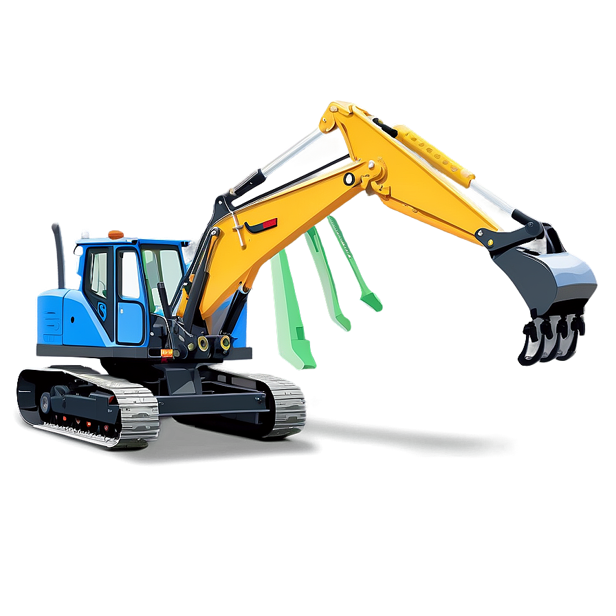 Backhoe With Hydraulic Arm Png 16 PNG Image