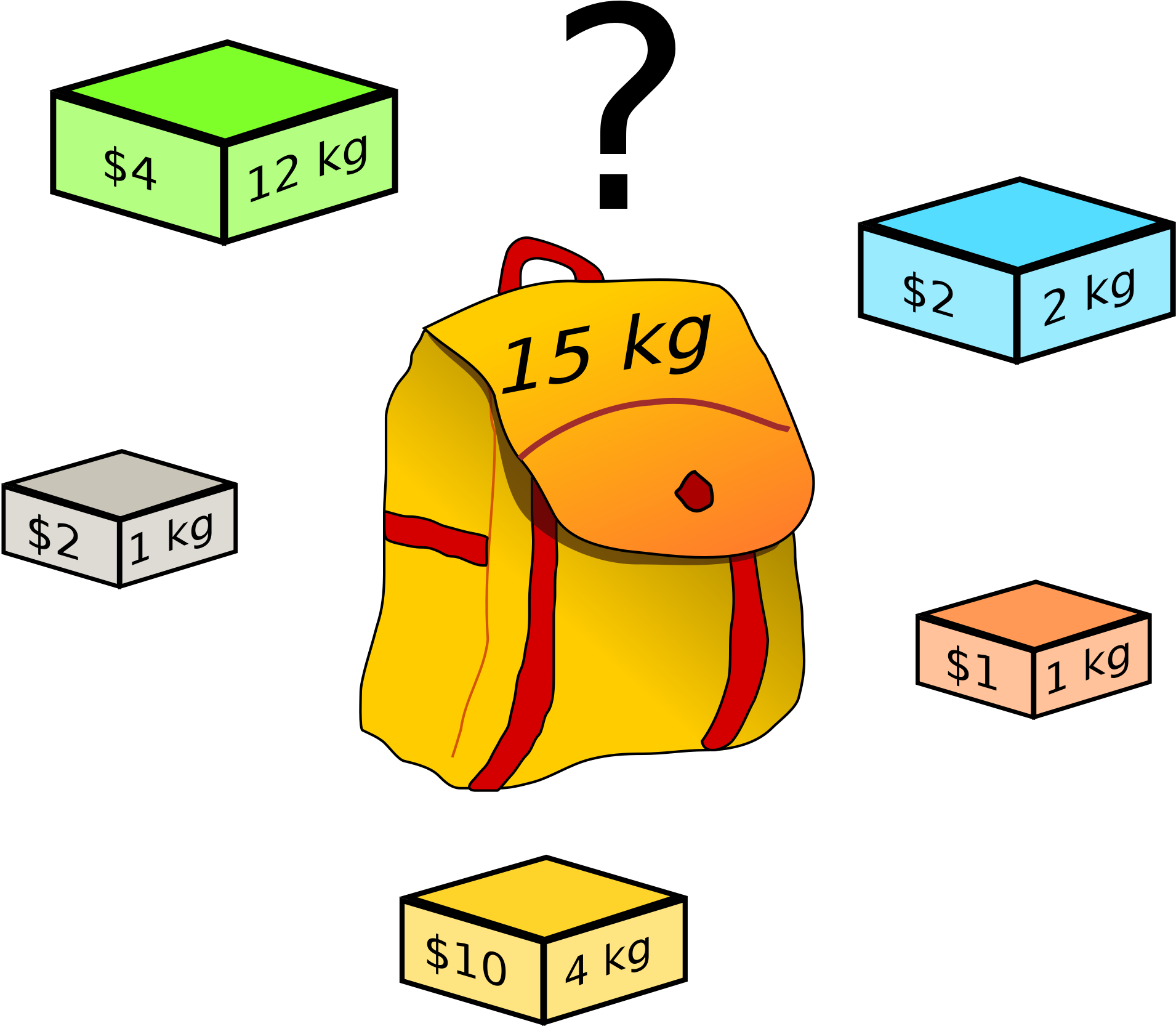 Backpack Weight Value Puzzle PNG Image