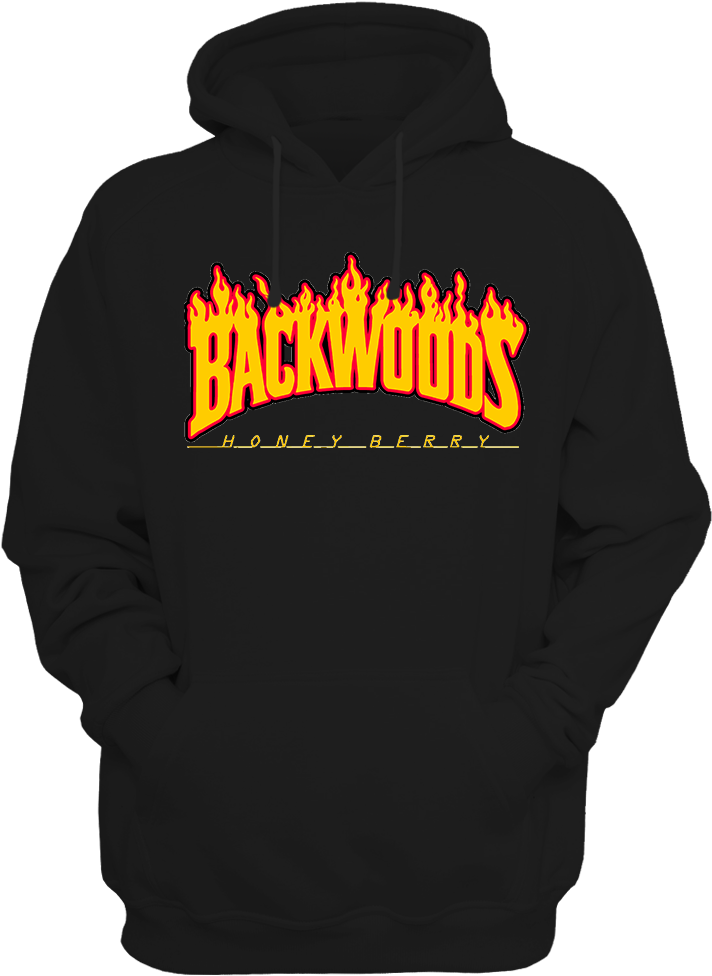 Backwoods Honey Berry Flame Hoodie PNG Image