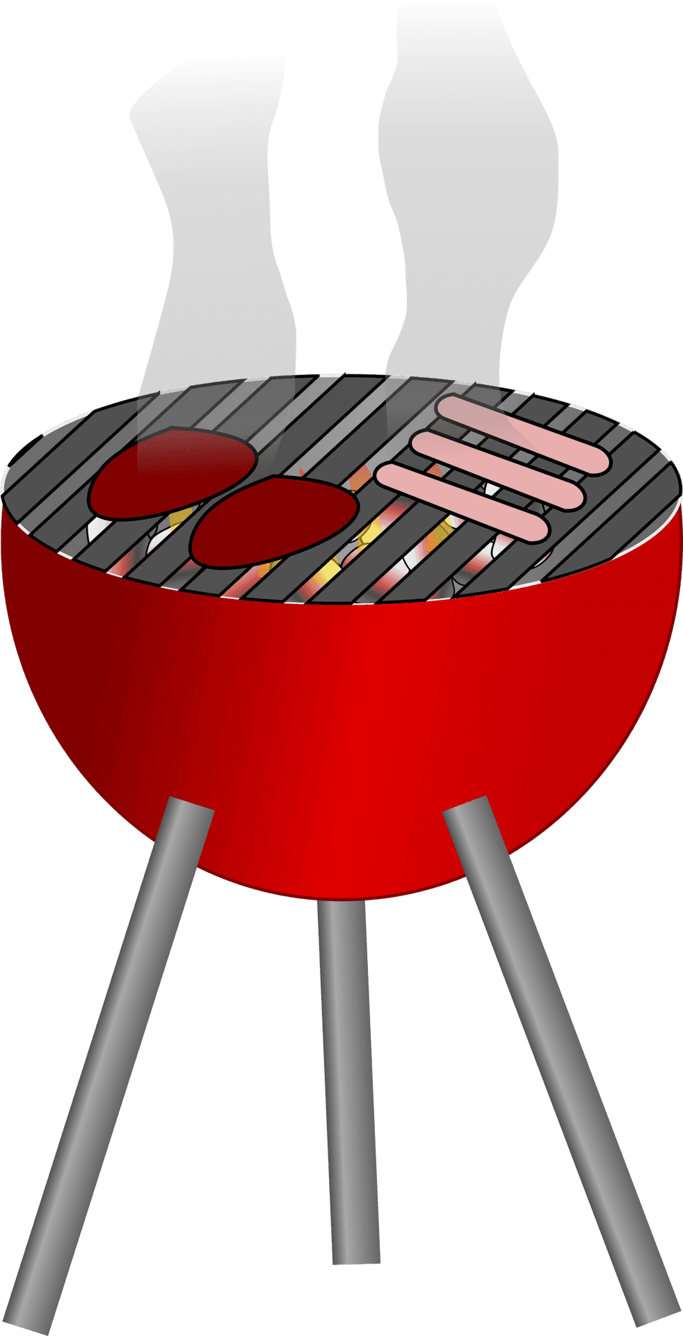 Backyard Barbecue Grill Cartoon PNG Image