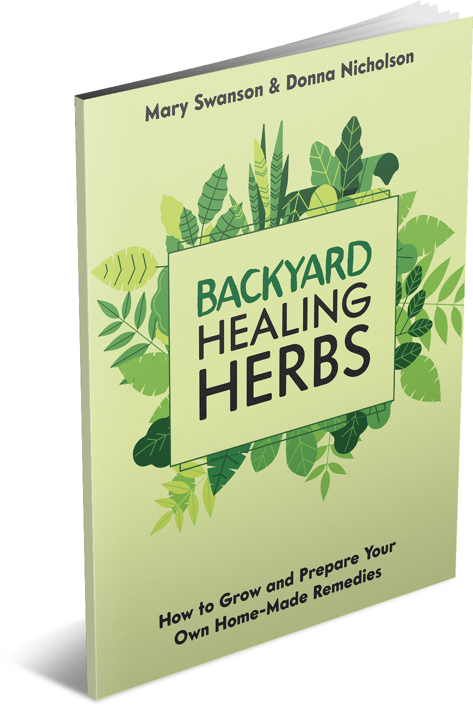 Backyard Healing Herbs Book Cover PNG Image