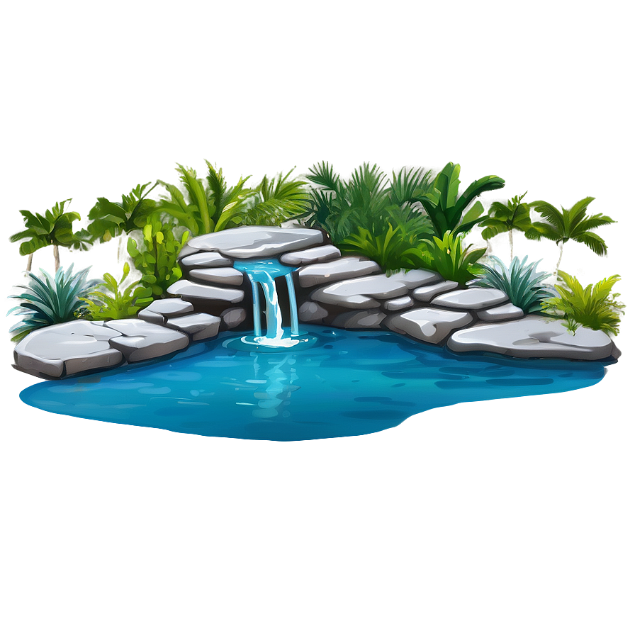 Backyard Natural Pool Png Tdm PNG Image