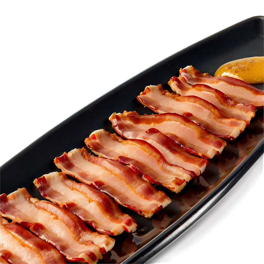 Bacon On Plate Png 05242024 PNG Image