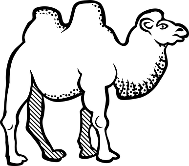 Bactrian Camel Silhouette PNG Image