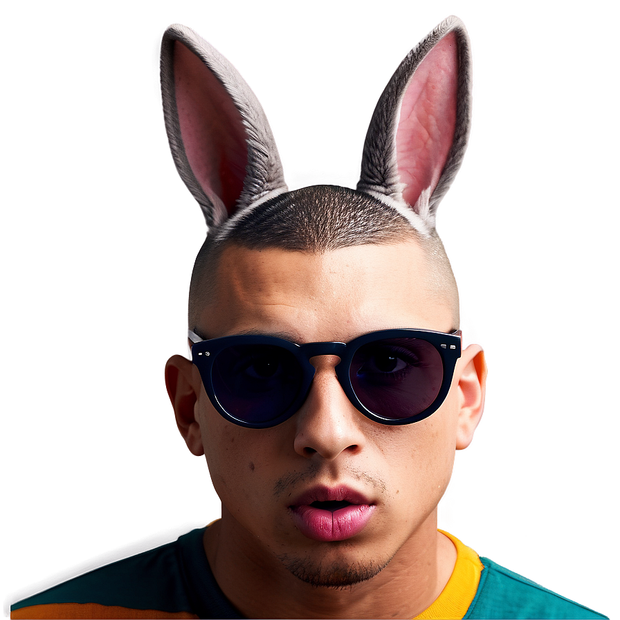 Bad Bunny Face Stickers Png 06272024 PNG Image