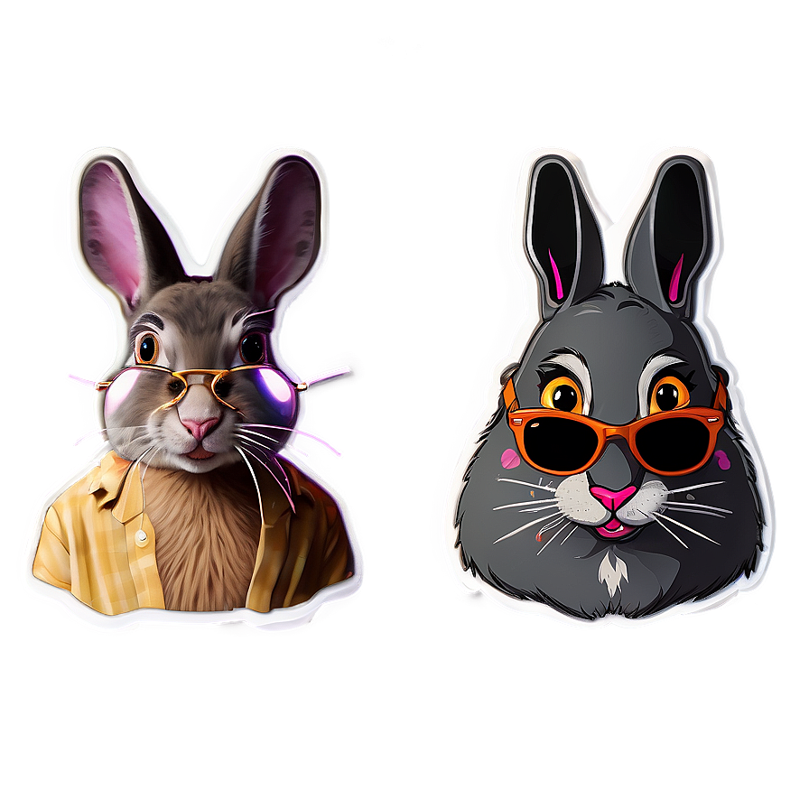 Bad Bunny Inspired Stickers Png Woa72 PNG Image