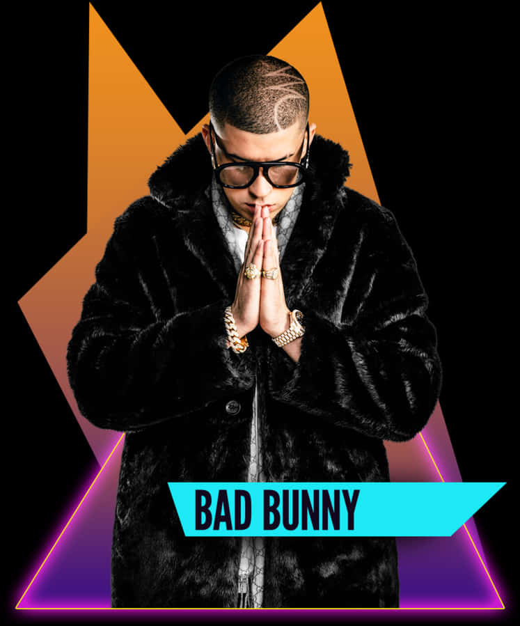 Bad Bunny Praying Pose PNG Image