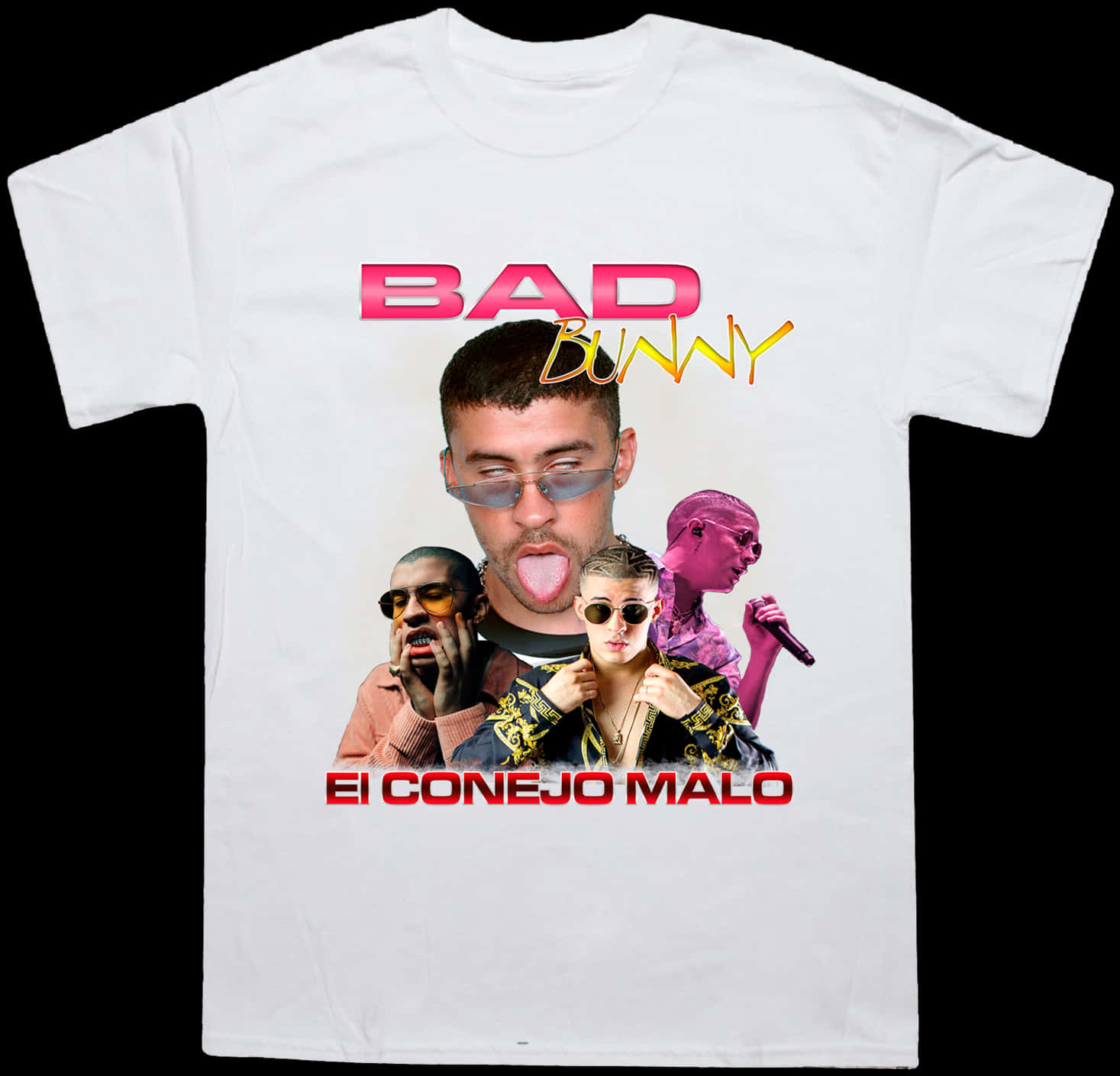 Bad Bunny T Shirt Design PNG Image