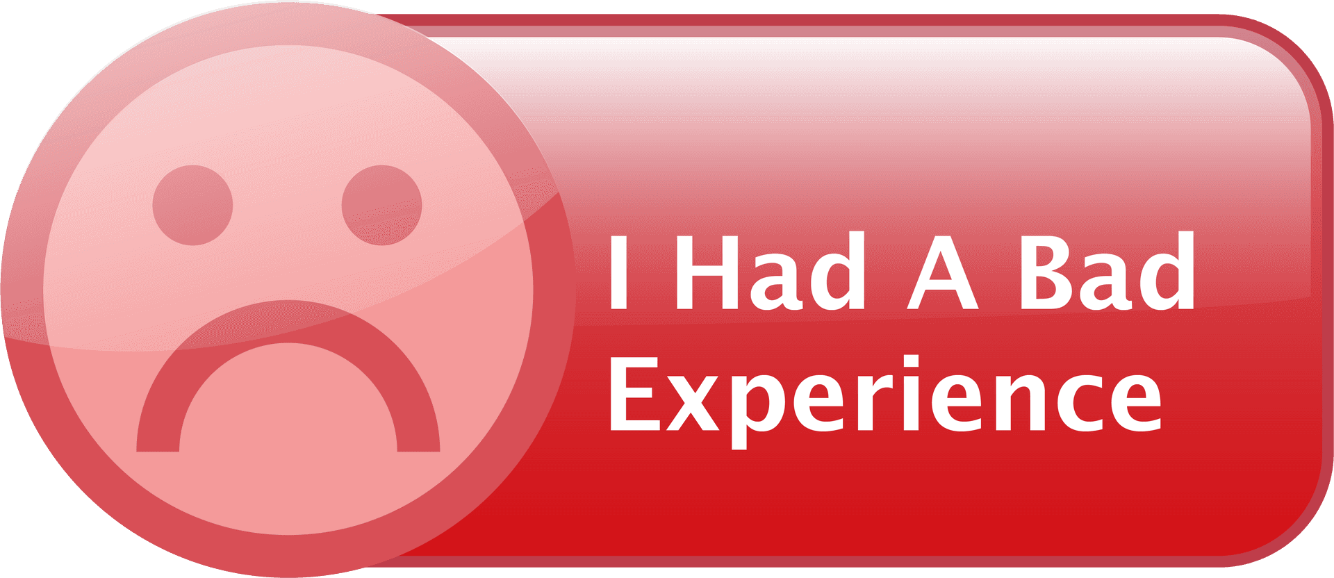 Bad Experience Feedback Button PNG Image