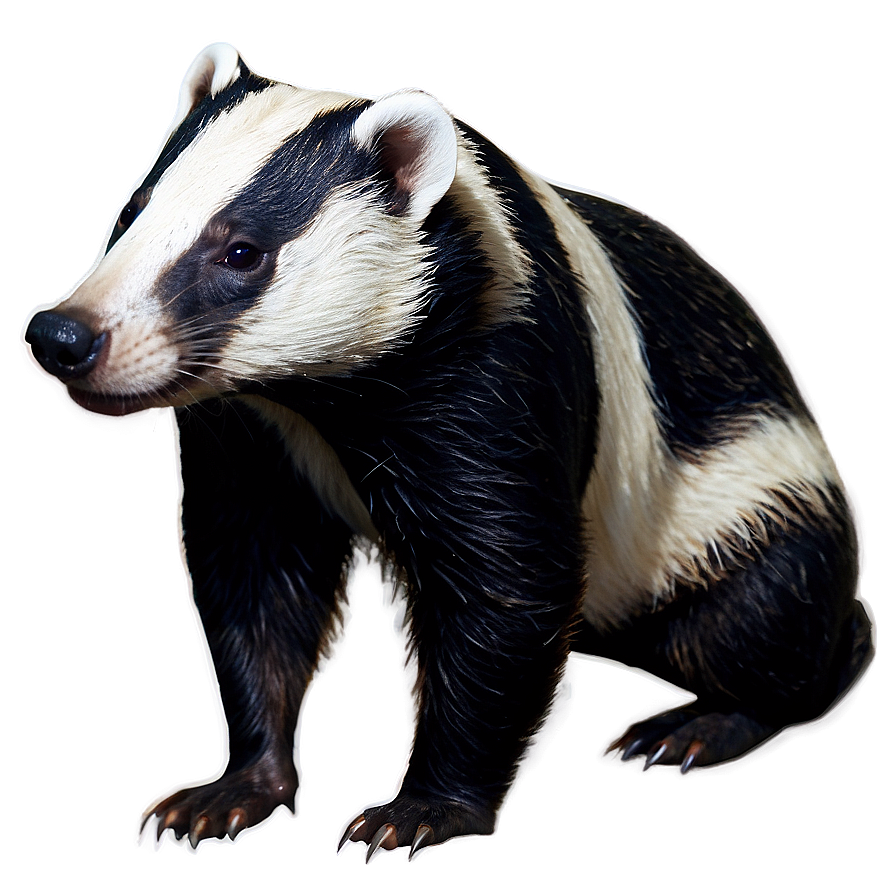 Badger Portrait Artwork Png 42 PNG Image