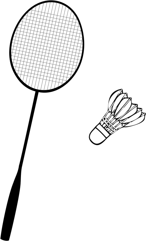 Badminton Racketand Shuttlecock Vector PNG Image