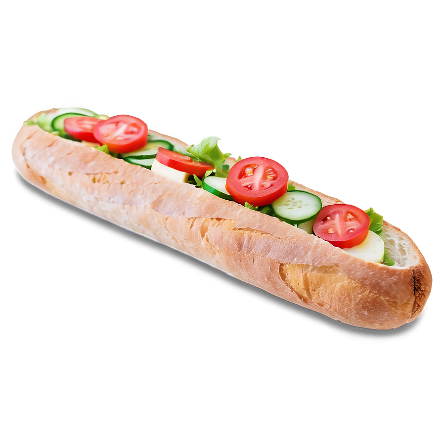 Baguette With Salad Png 81 PNG Image