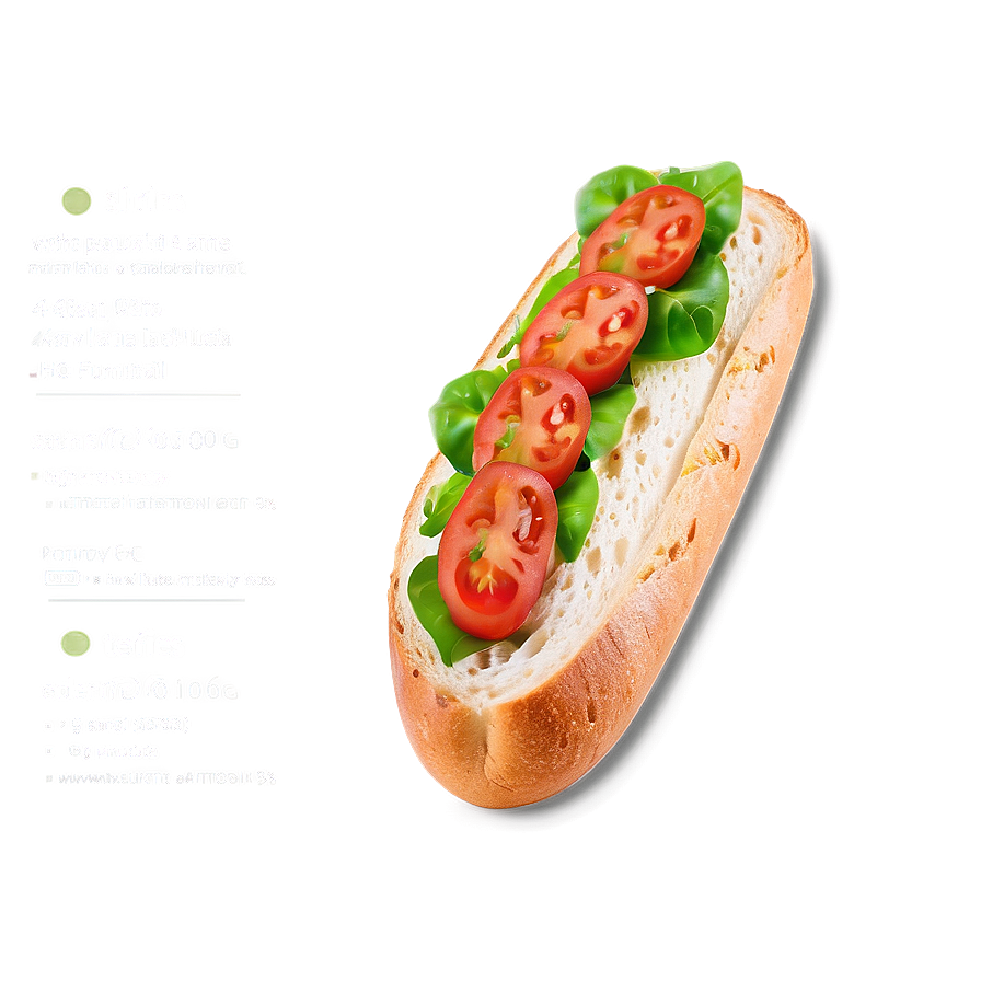 Baguette With Tomato Png Jrm PNG Image