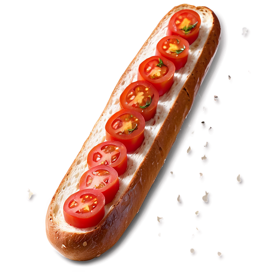 Baguette With Tomato Png Uxl PNG Image