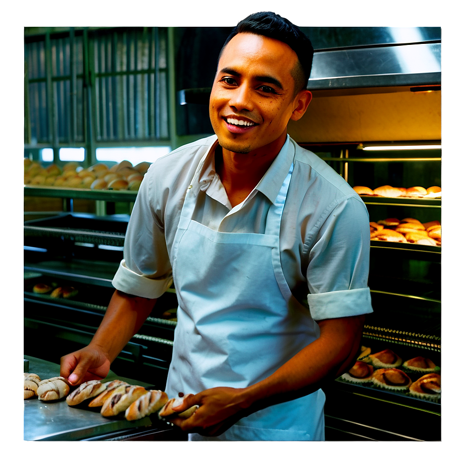 Baker In Bakery Png Pga PNG Image