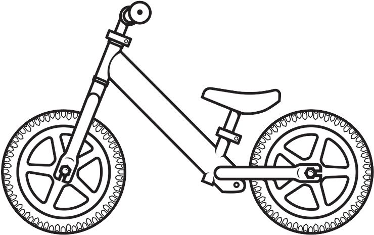 Balance Bike Outline Graphic PNG Image