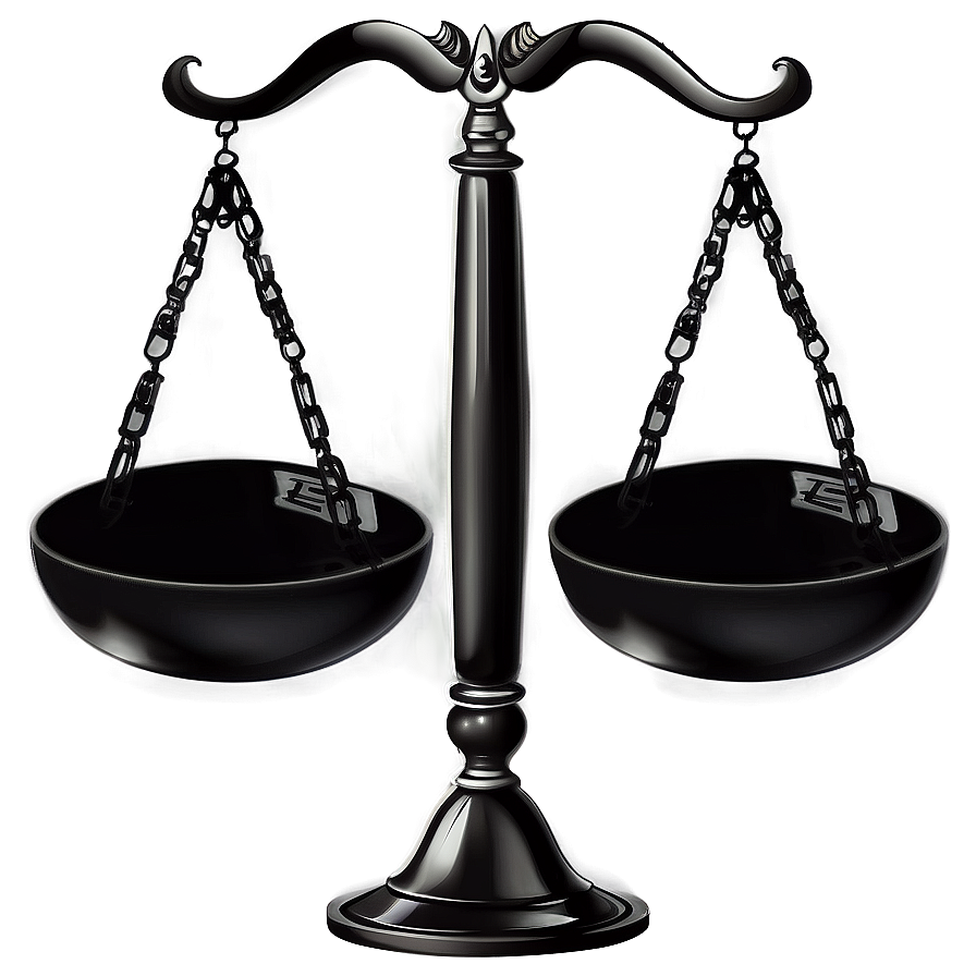 Balance Scale In Black And White Png Bxg84 PNG Image