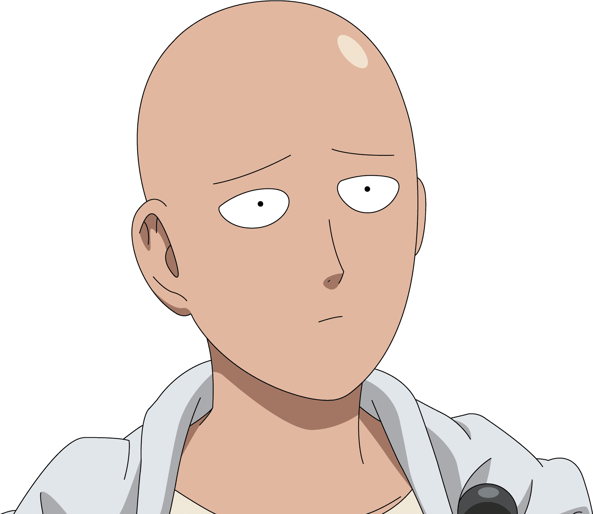 Bald Anime Hero Expression PNG Image