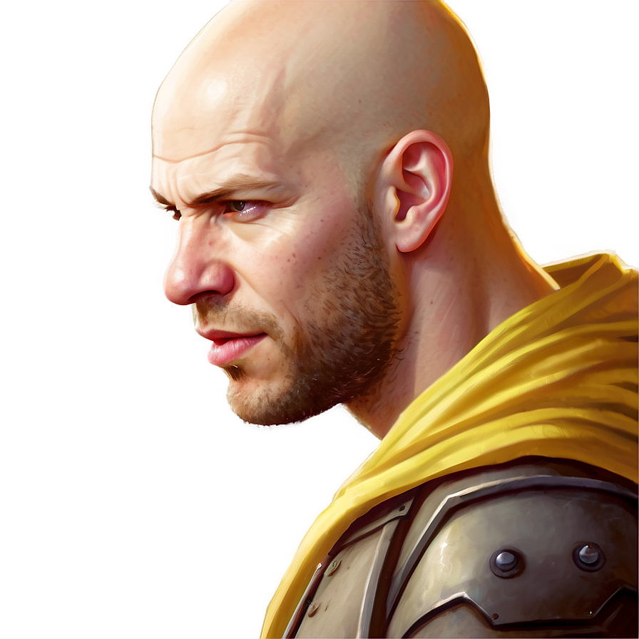 Bald Gamer Playing Png 06202024 PNG Image