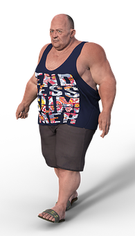 Bald_ Man_in_ Tank_ Top_and_ Shorts PNG Image