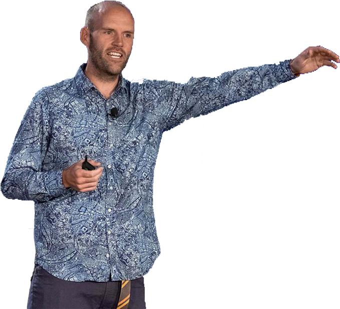 Bald Man Presenting PNG Image