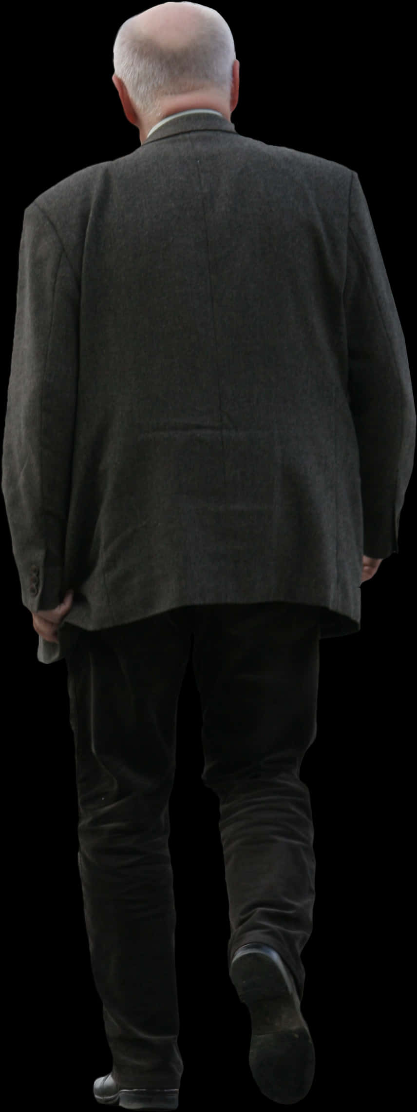 Bald_ Man_ Walking_ Away PNG Image