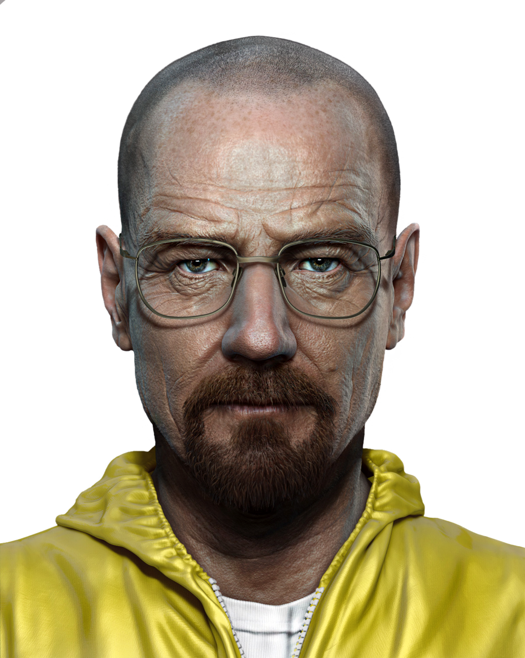 Bald Man Yellow Jacket PNG Image