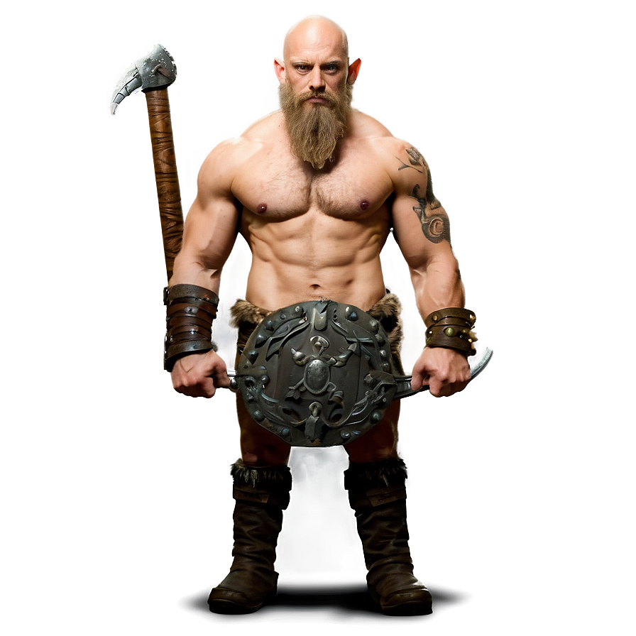 Bald Viking Warrior Png 06202024 PNG Image