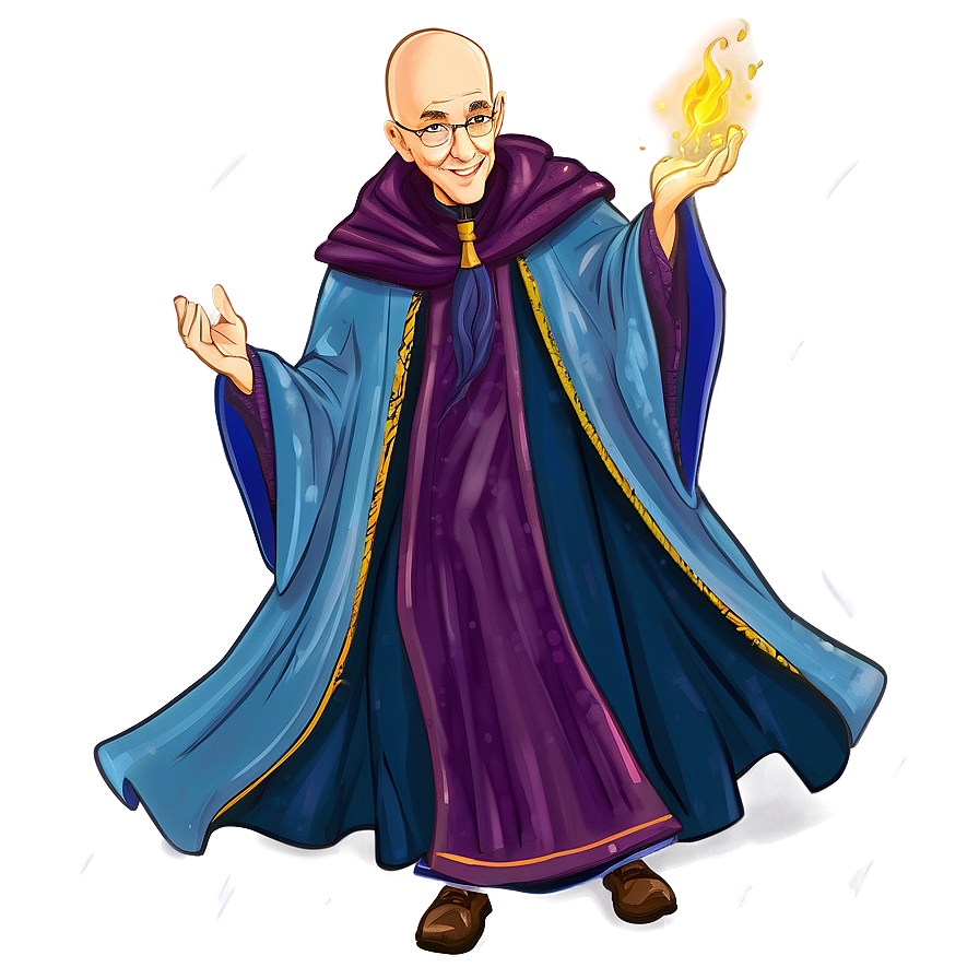 Bald Wizard Illustration Png 19 PNG Image