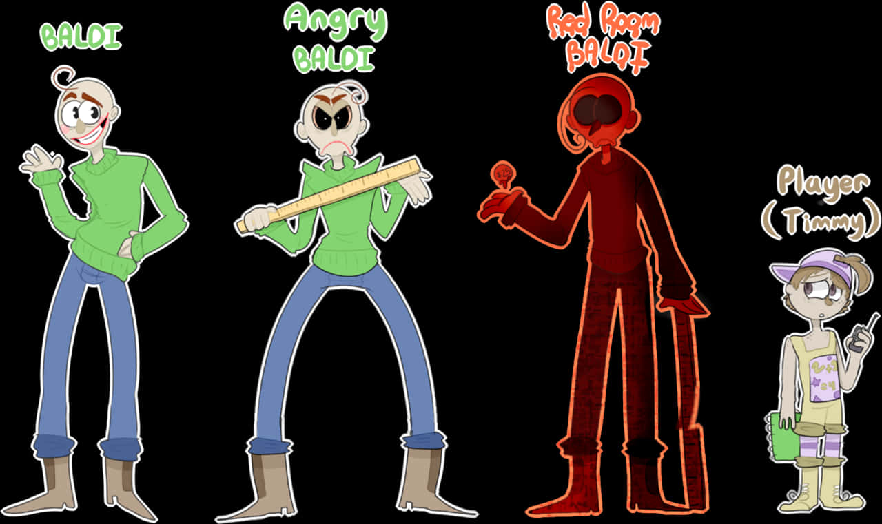 Baldi Character Evolution PNG Image