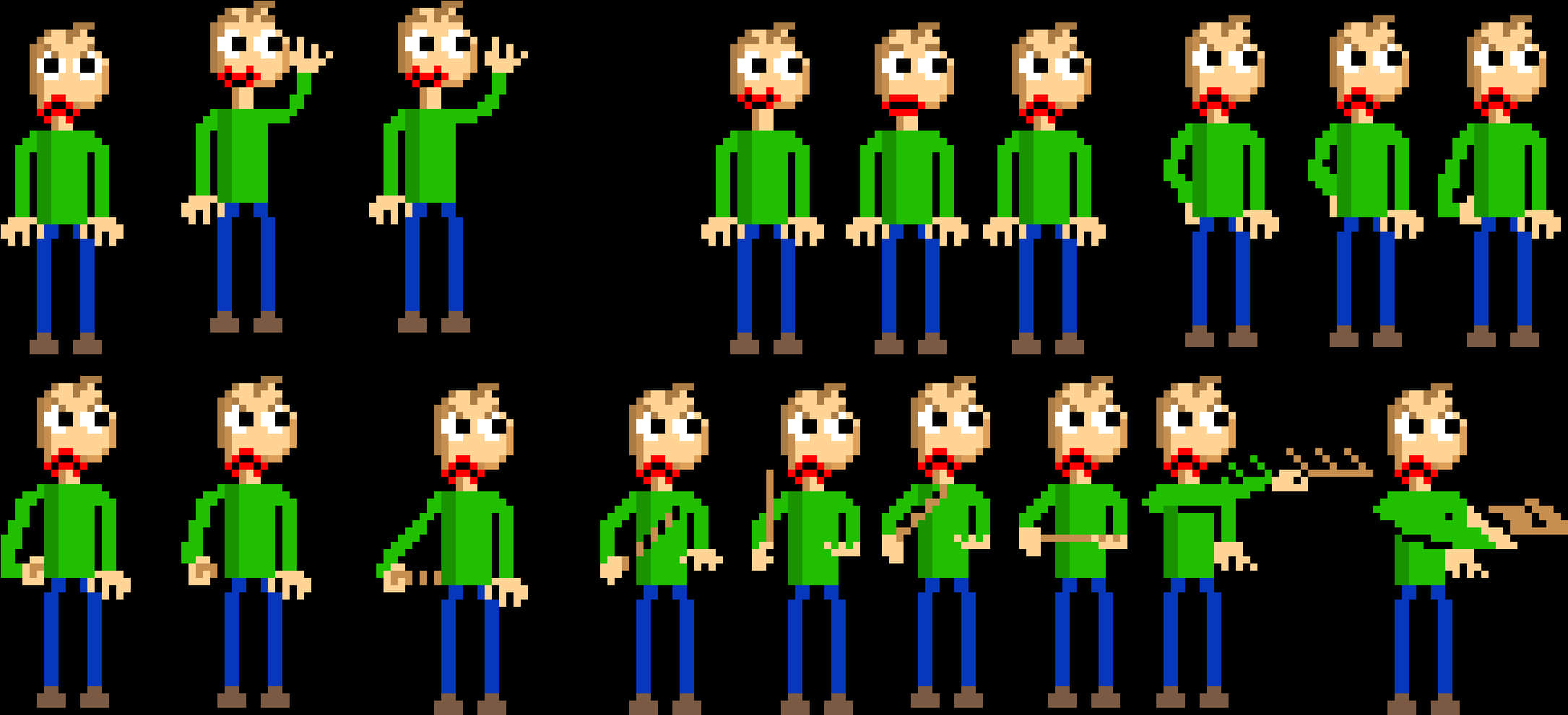 Baldi Sprite Sheet PNG Image