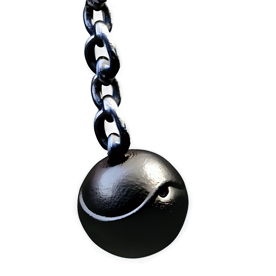 Ball And Chain Black Background Png 69 PNG Image