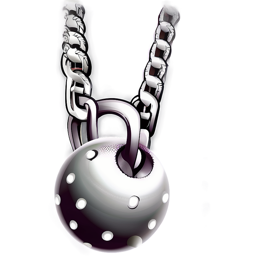 Ball And Chain Illustration Png Rbq31 PNG Image