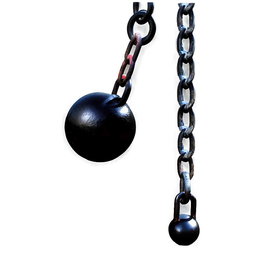 Ball And Chain Transparent Background Png 06282024 PNG Image