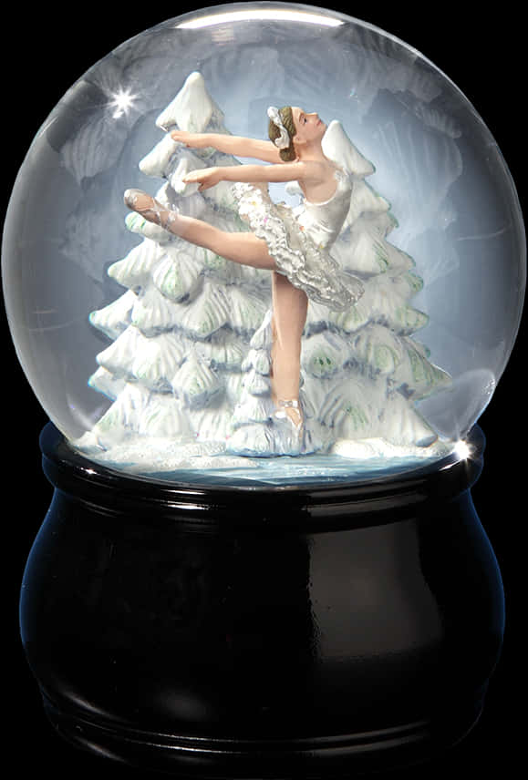 Ballerina Snow Globe PNG Image