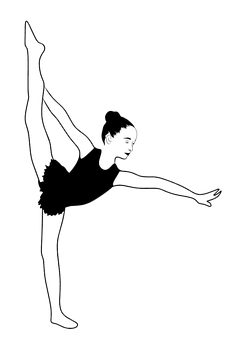 Ballet Dancer Silhouette PNG Image